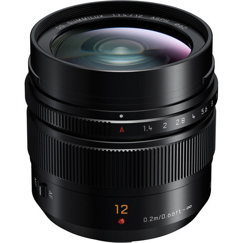 Panasonic Leica DG Summilux 12 F1.4 ASPH Lens (Black)