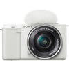 Sony ZV-E10 Mirrorless Camera Body With 16-50mm Lens (ILCZV-E10L) White