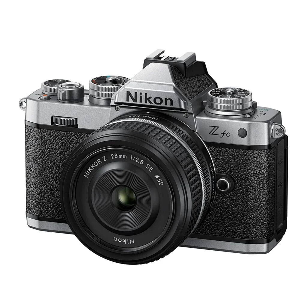 Nikon Z fc Mirrorless Digital Camera Silver with 28mm f/2.8 SE Lens