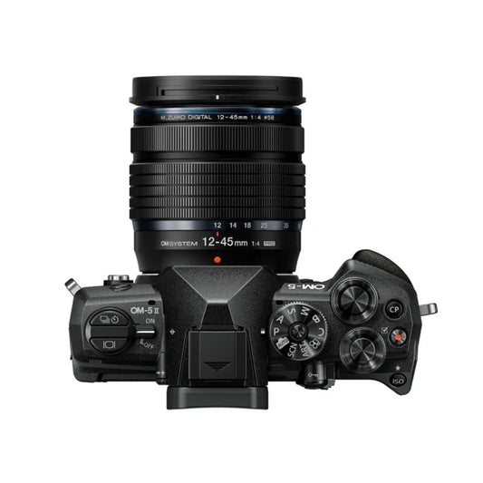 OM System OM-5 Mark II Mirrorless Camera with 12-45mm F/4 Pro Lens (Black)
