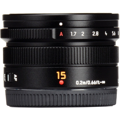Panasonic LEICA DG SUMMILUX 15mm F1.7 ASPH Lens (Black)