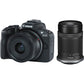 Canon EOS R50 Twin Kit with RF 18-45mm + RF 55-210mm (Black)